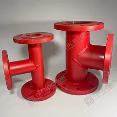 Тройник стальной фланцевый ТФ Ду 125х65 Ру10